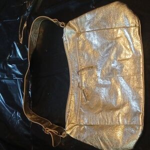 Gold Metallic Shoulder Purse